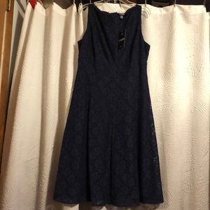 NWT Chap’s Women’s Navy Blue Lace Dress
